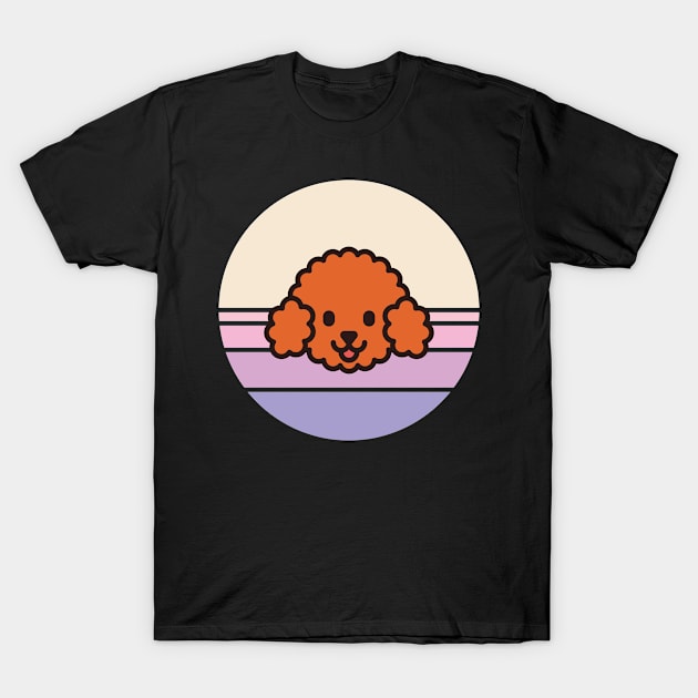 Sunset Walk with my Miniature Poodle T-Shirt by PosterpartyCo